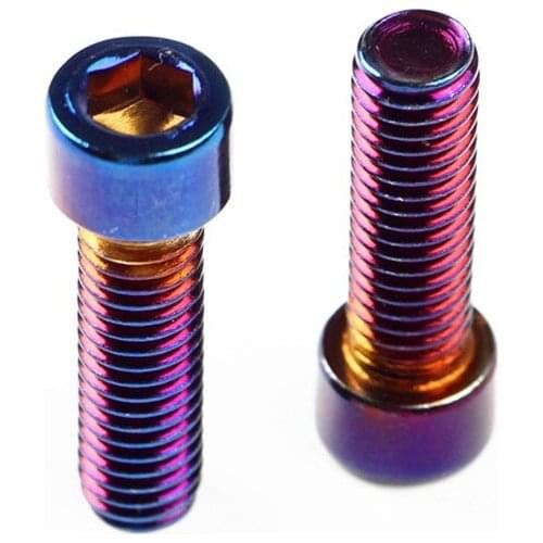 5pcs 201 Stainless Steel Round Head Hex Color Screw M8 Burn Titanium Motorcycle Car Electric Modification