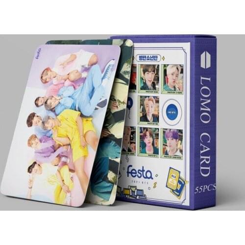 55PCS/SET KPOP South Korean Groups Bangtan Boys Lomo Card Poster PhotoCard Cards Album BUTTER 8TH FESTA Fans Gifts wall decor