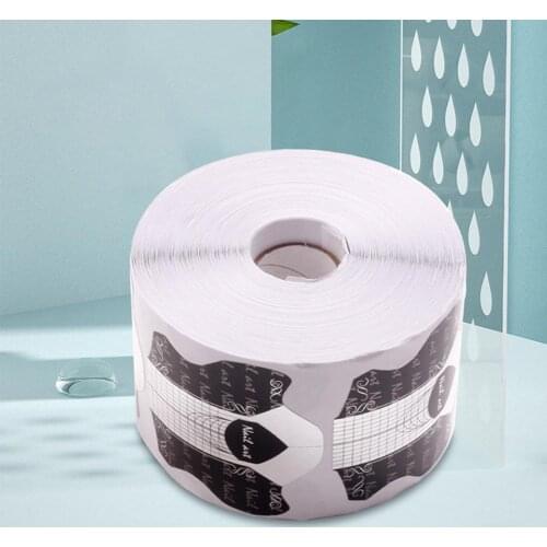 500Pcs/Roll Nail Paper Mold Reusable PVC Extending Nails Extension French Manicure Stencil Nail Tips Sticker Manicure Tools