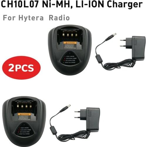 2Pcs Rapid Desktop Charger Base for HYT Hytera TC-700U TC-700V TC-780M TC-780U TC-780V