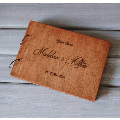 Personalized Wooden WeddingGuest Book Custom Boho Guest Book Groom & Bride Name Wedding Guestbook Gifts for Rustic Wedding