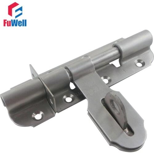 Stainless Steel 4" Door Bolt 106mm Home Gate Safety Hardware Barrel Bolt Lock Latch