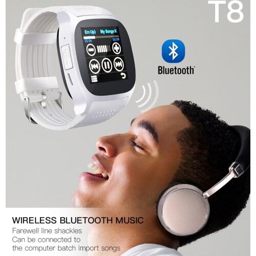 Hot-selling new T8 Bluetooth smart watch plug-in cartoon message call to remind sports pedometer fashion photo