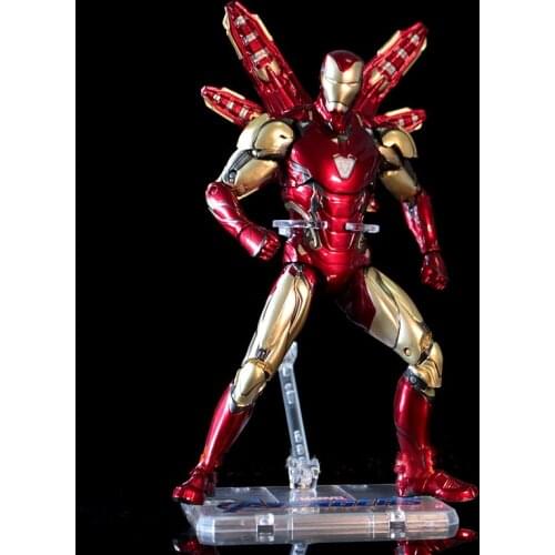Disney Marvel Toys The Avengers 4 MK85 Iron Man Pepper Couple Battle Clothes Movable Action Figure Model Toys with Gift Box