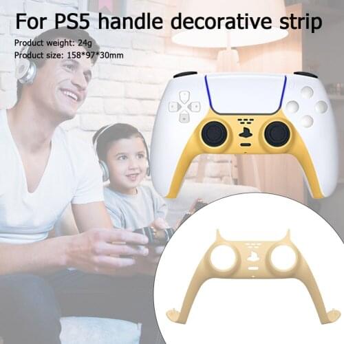 Gamepad Cover Skin Shell ABS Decorative Strip for PS5 Controller Joystick Handle Electronic Machine Accessories