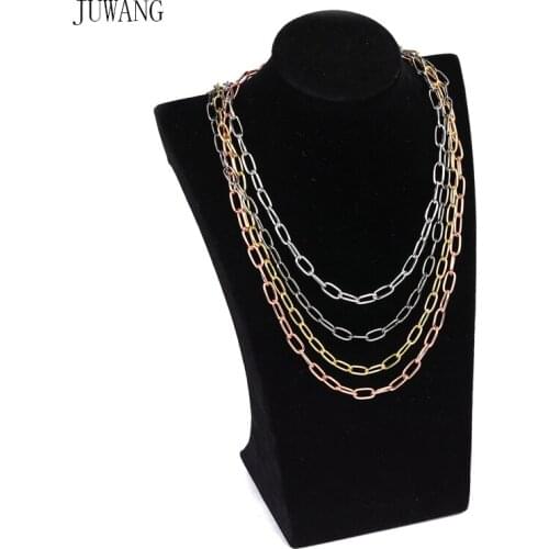 JUWANG 2020 New Fashion O-chain Necklace Chain Jewelry Copper Punk Style Necklaces For Handmade DIY Necklace Making Accessories