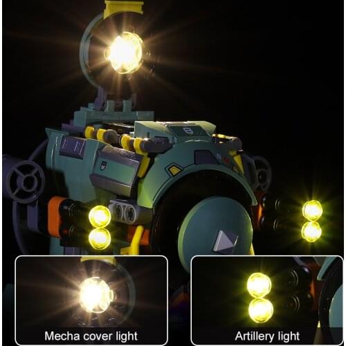 USB Powered LED Lighting Kit for Overwatch Wrecking Ball for 75976 LED Light Set (Only LED Light, No Block Kit)