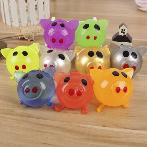 Creative Anti Stress Cute venting pigs toys Squeeze water Ball Funny toy 9 color