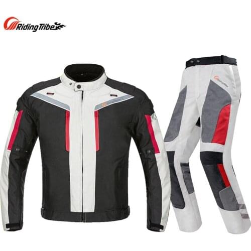 Motorcycle Jacket Pants Moto Professional Protective Suit Waterproof Racing Clothing Full Season Motorbike Safety Coat JK-40