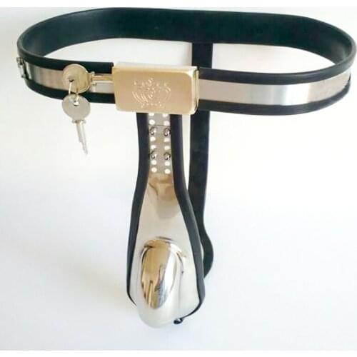 Stainless Steel Silicone Male Chastity Belt Pants Penis Sleeve Cock Cage Metal Chastity Device Cbt BDSM Bondage Sex Toys For Men