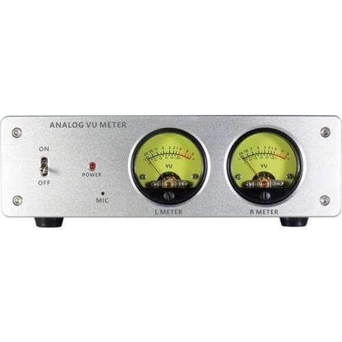 New On Sale Vu Meter Head Level Meter Finished Machine Aluminum Alloy Panel LED Yellow Backlight With Sound Control Driver Board