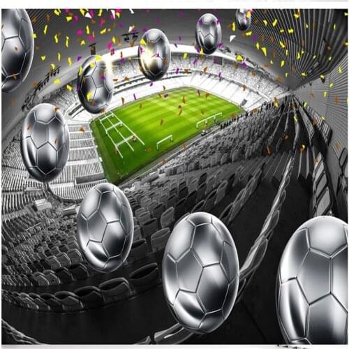 Wallpaper for walls 3 d for living room Football field wallpapers 3D background wall decoration painting