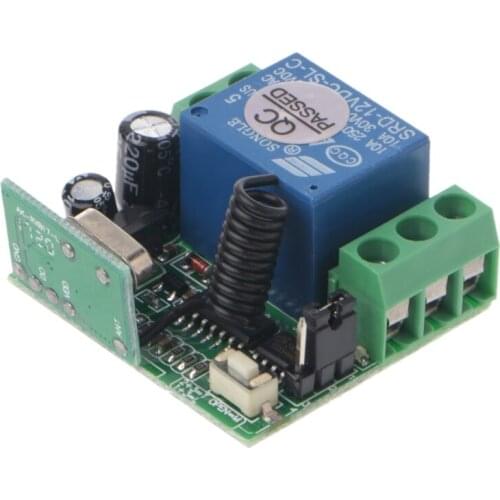 DC 12V 10A 1CH RF Wireless Remote Control Switch 433MHz Receiver + Transmitter