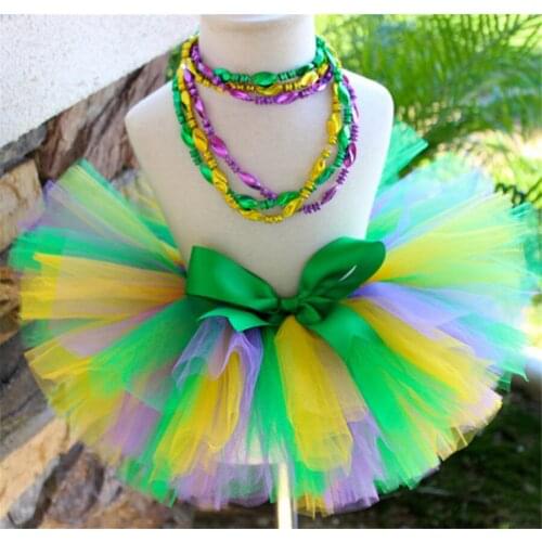 Multicolor Girls Tutu Skirts Baby 100% Handmade Fluffy Tulle Skirts Ballet Pettiskirts with Ribbon Bow Kids Party Costume Skirt