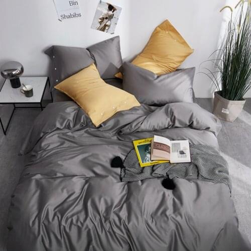 Luxury Satin 600TC Egyptian Cotton 21colors Bedding Set Silky Duvet Cover Flat Sheet Pillowcases Twin double King Queen Size#sw