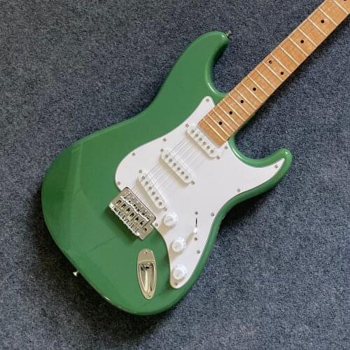 Stract Electric Guitar Green Color silver Hardware Maple Fingerboard Basswood Body High Quality Free Shipping