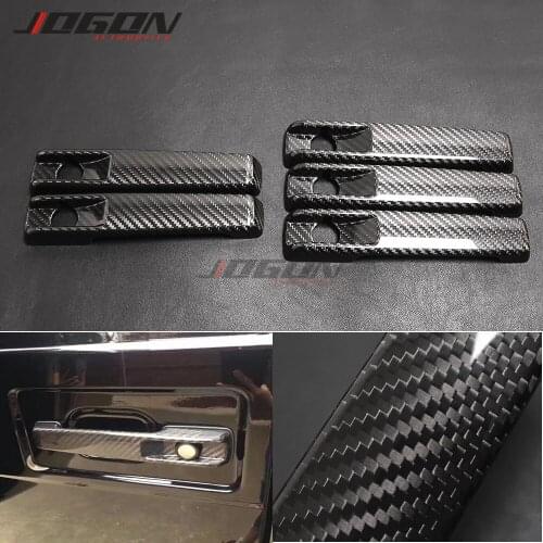 5pcs Dry Carbon Fiber For Mercedes Benz G Class W464 G63 G500 G550 2019 2020 Car Accessories Side Body Door Handle Cover Trim