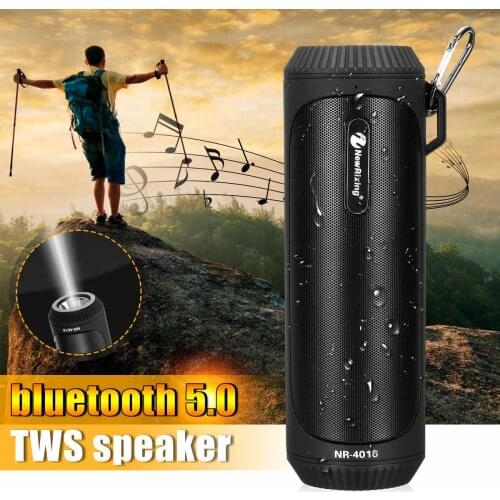 LED SOS Outdoor V5. 0 Bluetooth Speaker Waterproof Portable Wireless Mini Column Box Speaker Support TF card FM Stereo Hi-Fi Box