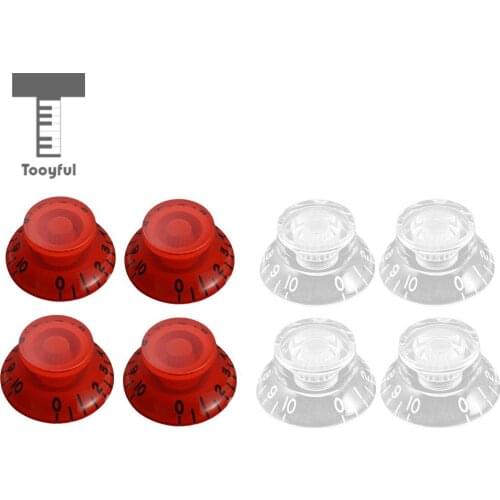 Tooyful 4pcs Acrylic Bell Speed Control Knobs Guitar Tone Volume Knobs for LP Electric Guitar Replacement Parts