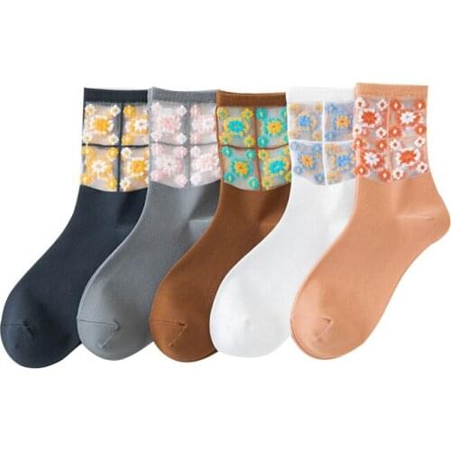 Spring Breathable Fashion Cute Tube Invisible Socks Beautiful Women Transparent Socks