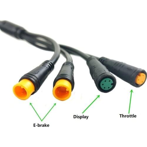 Waterproof And Dustproof 1T4 Extension Cord Cable Waterproof Connector Motor Ebike Cycling Sports Electric Bike Accessory