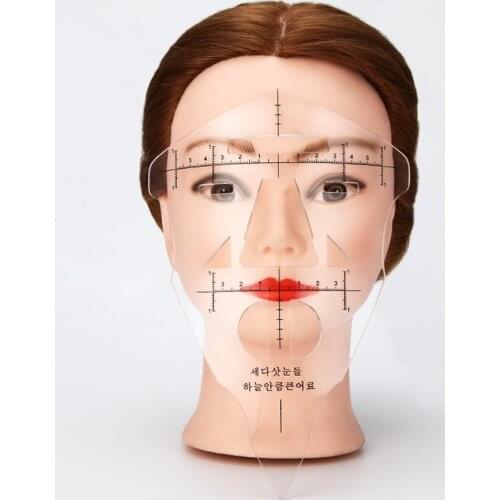 1Pcs Face Eyebrow Ruler Prictice Lip Tattoo Stencil Cosmetic Measure Tool Permanent Makeup Grooming Ruler Accurate Positioning