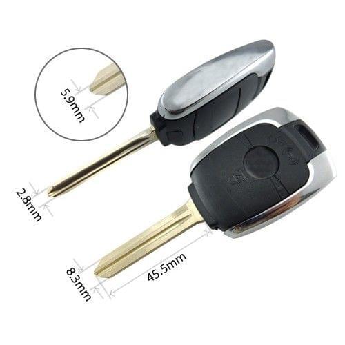 1PCS 2 Buttons Car Replacement Key Case Shell For SSANGYONG Actyon Kyron Rexton Remote FOB Key Cover For SSANGYONG