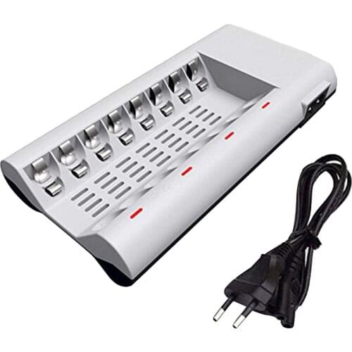 1pcs 8 Slots AA/AAA Ni-Cd Ni-Mh Battery Charger 1.2V Smart Rechargeable Batteries Charger