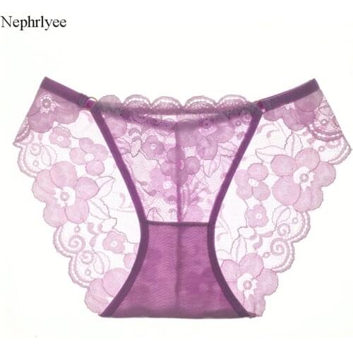 2021 Sexy Lace Panties Soft Breathable Briefs Women Breathable Underwear Ladies Transparent Tempting Low-Rise Lingerie P040