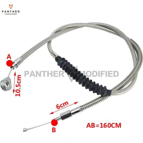 63" 160CM Motorcycle Clutch Cable Stainless Weave case for Harley XL 1200V Sportster 1200C 2011-2015