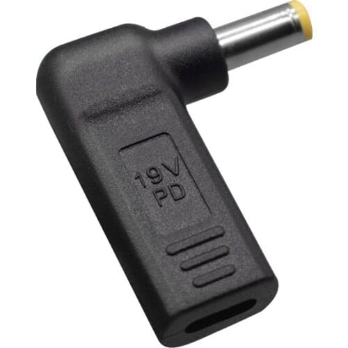 90 degree USB 3.1 USB-C Type-C bus to 5.5*2.5mm DC power supply plug converter bus with PD simulation trigger