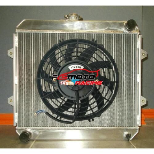 Aluminum Radiator + FAN For Toyota Hilux RN85 YN85 Y/R N57 N58 N60 N61 N65 N85 N90 22R 1.6/1.8/2.0/ 2.2/2.4L Petrol MT 1983-1997
