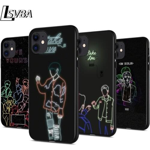 Love Yourself Art For iPhone 12 11 XS Pro Max Mini XR X 8 7 6 6S Plus 5 SE 2020 Black Cover Phone Case