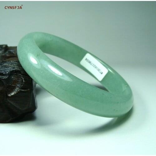 CYNSFJA Real Certified Natural Green Jade Bangle Bracelet 53mm-62mm Amulets Charms High Quality Fine Jewelry Wonderful Gifts