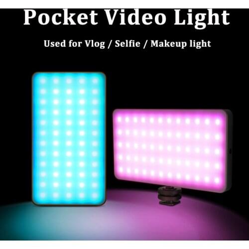 MAMEN 3000-6500K Dual Color Fill Light&RGB Video Light With Tripod Built-in 4000mAh For Vlog Selfie Makeup Photography Lighting