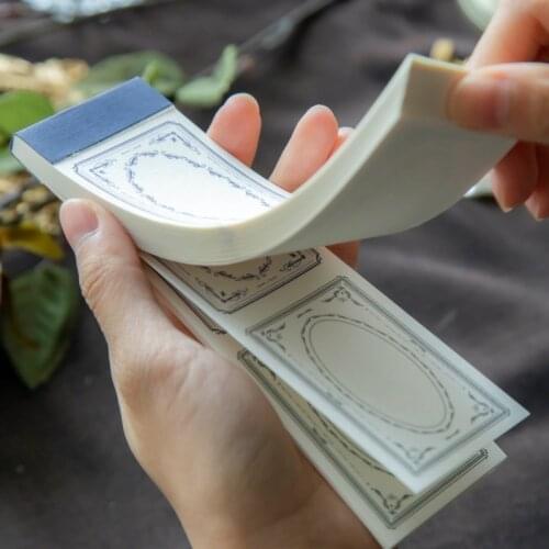 European Border Special Paper Memo Pad Message Notes Decorative Notepad Floral leaf Note paper Memo Stationery Office Supplies