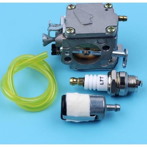 Carburetor Carb w/ Fuel Line Filter L7T Spark Plug Kit For HUSQVARNA 61 266 268 272 272XP Chainsaw Replacement Carburettor NEW