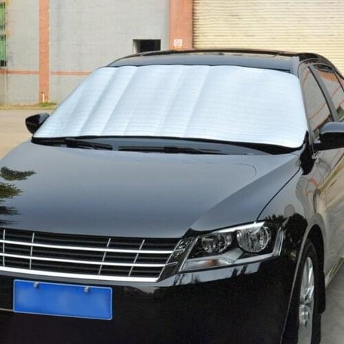 150cm*70cm Universal Foldable Car Windshield Sunshade Visor Cover for Rear & Front Windscreen Auto Snow Sun Shade Accessories