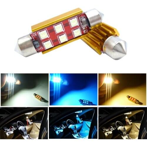 2x C5w Led Canbus Light Bulbs Dome Reading License Plate Lamp For Hyundai Solaris Accent I30 Ix35 I20 Elantra Santa Fe Tucson
