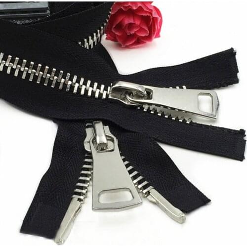 10# Meetee Metal Zippers Double Open-end Sliders Zip for Coat Long Down Jacket Thicken Zipper DIY Sewing Accessories Material
