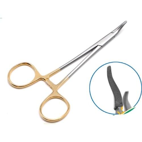 Nasal Cavity Needle Holder Scissors Needle Holder Double Eyelid Embedding Needle Pliers Gold Handle Clip Inserts ESOPP Cosmetic