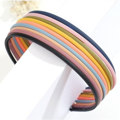 2022 New Women Girls Cute Candy Colors Frosted Simple Hairbands Sweet Hair Holder Headband Hair Hoop Fashion Hair Accessories