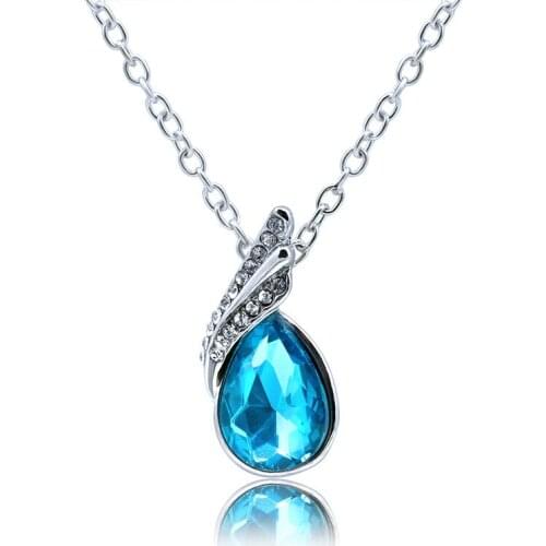 Drip Clear Austria Crystal 9 Colors Charming Fashion Necklace & Pendant for Women Fashion Jewelry