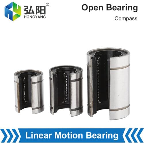 Open Linear Sliding Bearing LM16UU LM20UU LM25UU -OP, CNC Milling Machine Linear Bushing Motion Bearing 3D Printer