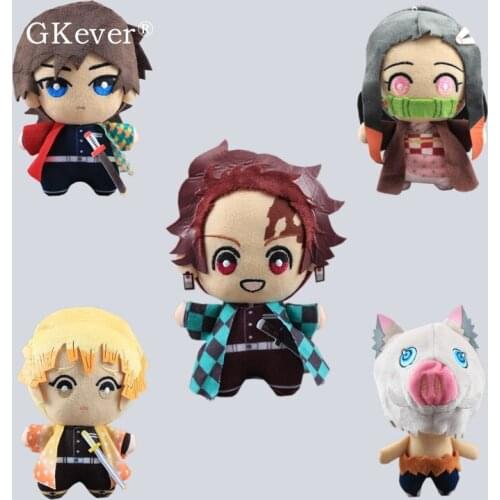 Anime Demon Slayer Kimetsu no Yaiba Plush Keychain Kamado NezukoTomioka Giyuu Hashibira Inosuke Soft Pendant Toys 15 cm Gift