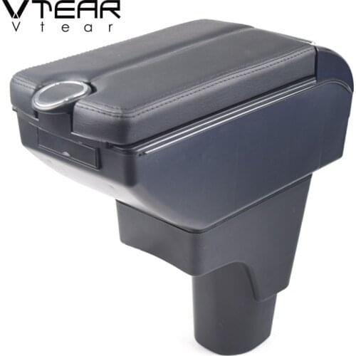 Vtear for Nissan Datsun redi-GO redigo armrest box car arm rest leather car-styling center console storage accessories interior