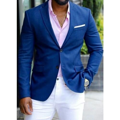 Casual Blue Suits Men 2019 Groom Tuxedo for Wedding Business traje hombre Man Blazer Costume Homme Slim Terno Masculino 2Piece