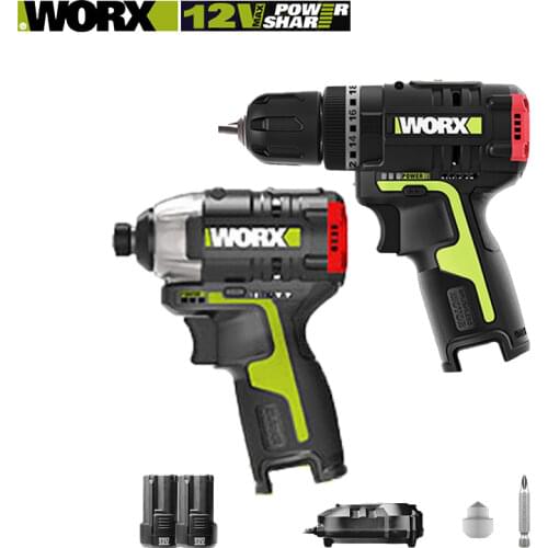 Worx 12v Brushless Motor Cordless Impact Screwdriver WU132 WU131 Combe Set