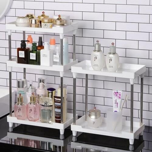 Steel Bathroom Shelf Storage Rack Display Stand Cosmetics Shampoo Holder Shower Caddy Kitchen Bathroom Organizer