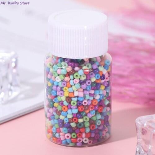 3000pcs Bottled 2mm Glass Seed Beads Charm Czech Beads Small Jewelry Beads DIY Bracelet Necklace For Jewelry Making Accessories